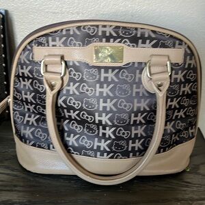 Hello kitty  Large Brown Bag Tote Patent Leather